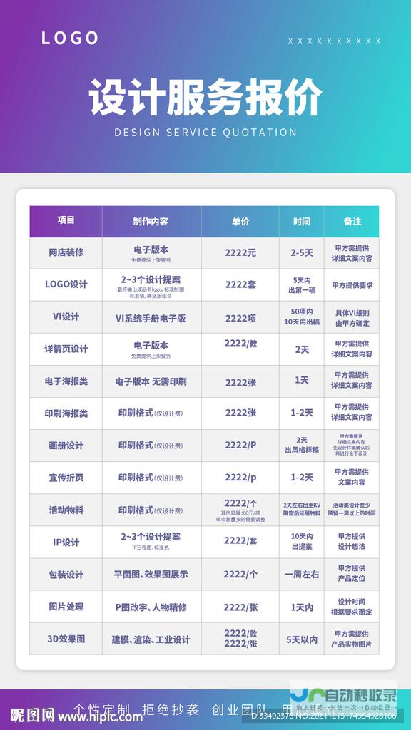 网页报价单